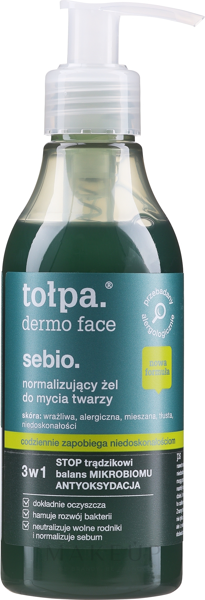 Gesichtsreinigungsgel - Tolpa Dermo Sebio Face Gel — Bild 195 ml