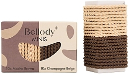 Haargummis braun und beige 20 St. - Bellody Minis Hair Ties Brown & Beige Mixed Package — Bild N1