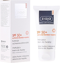 Mattierende Tagescreme für fettige und Mischhaut SPF 50+ - Ziaja Med Matting Cream Oily And Combination Spf 50 — Bild N4