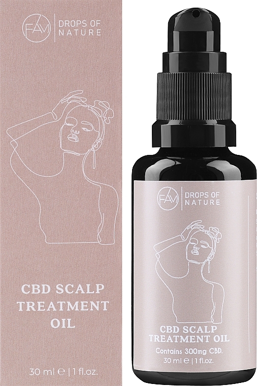 Kopfhautpflegeöl - Fam Drops of Nature CBD Sclap Treatment Oil — Bild N2