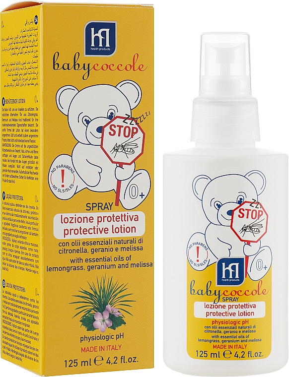 Mückenschutzspray mit Zitronengras-, Geranien- und Melissenöl - Babycoccole Stop Protective Lotion — Bild N1