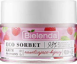 Feuchtigkeitsspendende und beruhigende Gesichtscreme mit Himbeerextrakt - Bielenda Eco Sorbet Moisturizing & Soothing Face Cream — Bild N2