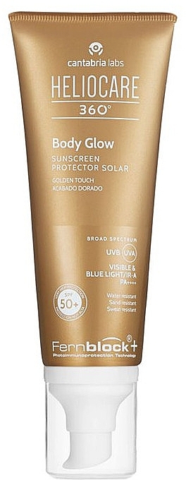 Schimmernde Körpercreme mit Sonnenschutz - Cantabria Labs Heliocare 360 Body Glow Sunscreen SPF50+ — Bild N1