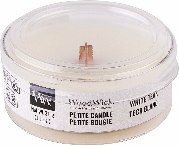 Duftkerze - WoodWick White Teak Scented Candle — Bild N1