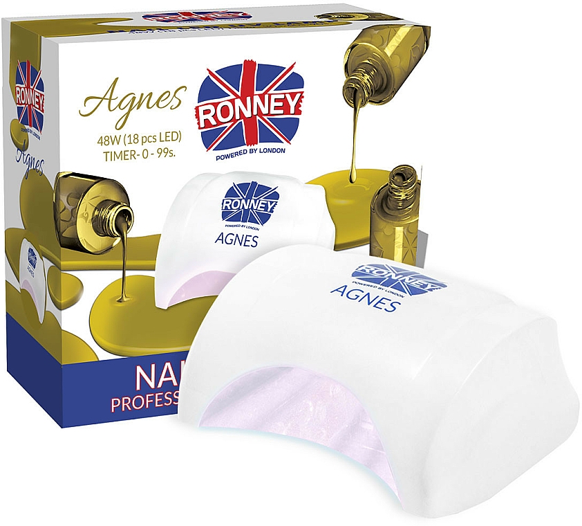 LED-Lampe für Nageldesign weiß - Ronney Profesional Agnes LED 48W (GY-LED-032)