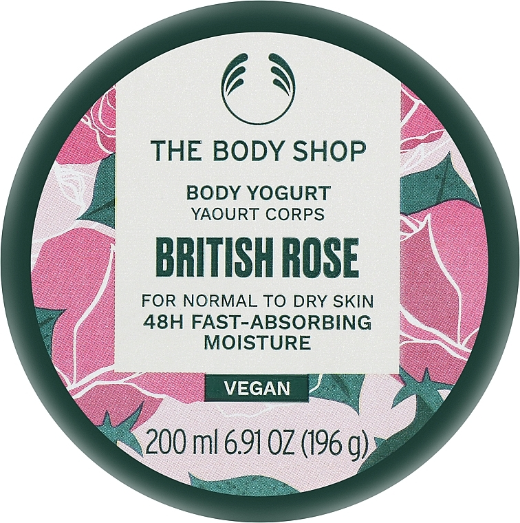 Körperjoghurt für normale bis trockene Haut - The Body Shop British Rose Vegan Body Yogurt — Bild N1