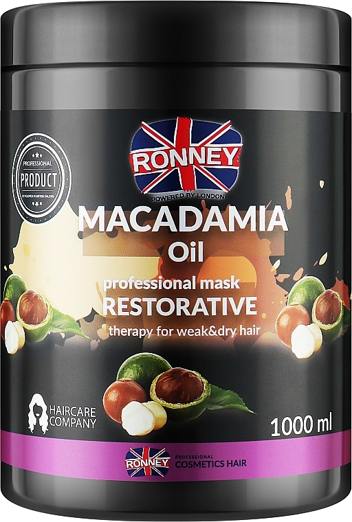 Stärkende Haarmaske mit Macadamia-Öl - Ronney Macadamia Oil Restorative Therapy Mask — Bild N2