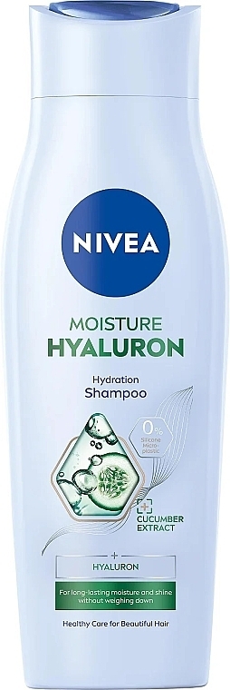 Feuchtigkeitsspendendes Haarshampoo mit Hyaluron - Nivea Moisture Hyaluron Hydration Shampoo  — Bild N1