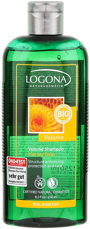 Volumen-Shampoo für feines Haar - Logona Hair Care Volume Shampoo Honey Beer