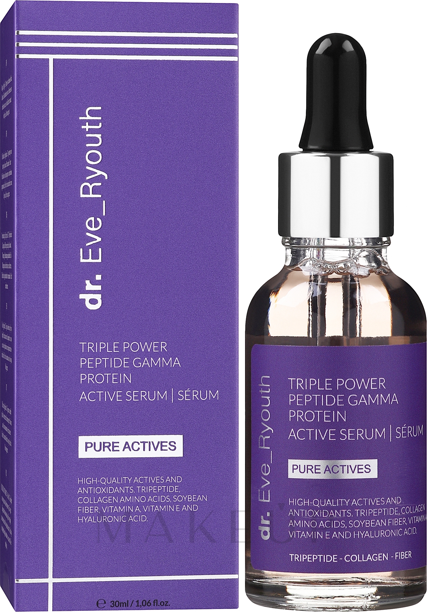 Aktives Serum mit Protein und Peptiden - Dr. Eve_Ryouth Triple Power Peptide Gamma Protein Active Serum — Bild 30 ml