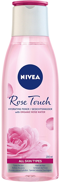 Feuchtigkeitsspendendes Gesichtstonikum mit organischem Rosenwasser - Nivea Rose Touch Hydrating Toner With Organic Rose Water — Bild N1