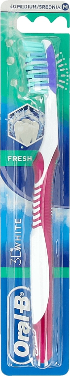Zahnbürste mittel 3D White Fresh pink-weiß - Oral-B 3D White Fresh — Bild N1