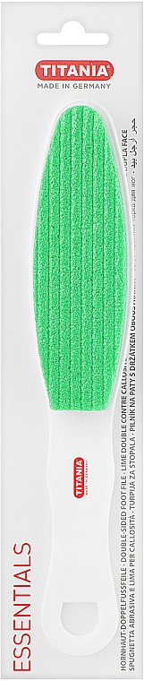 Doppelseitige Fußfeile mit Bimsstein grün - Titania — Bild N1