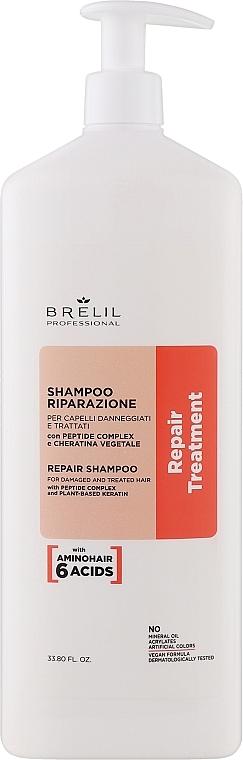 Revitalisierendes Haarshampoo - Brelil Repair Treatment Repair Shampoo	 — Bild N2