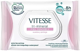 Düfte, Parfümerie und Kosmetik Make-up-Entferner-Tücher für empfindliche Haut 25 St. - Vitesse Make Up Remover Wipes Vitesse Tri-Mineral Sensitive Skin