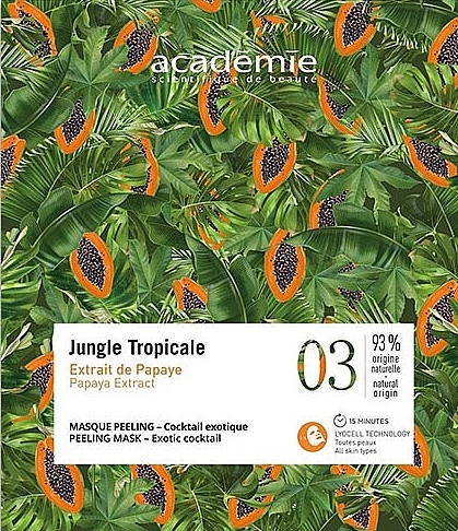 GESCHENK! Peeling-Gesichtsmaske mit Papaya-Extrakt - Academie Jungle Tropicale Peeling Mask Exotic Cocktail — Bild N1