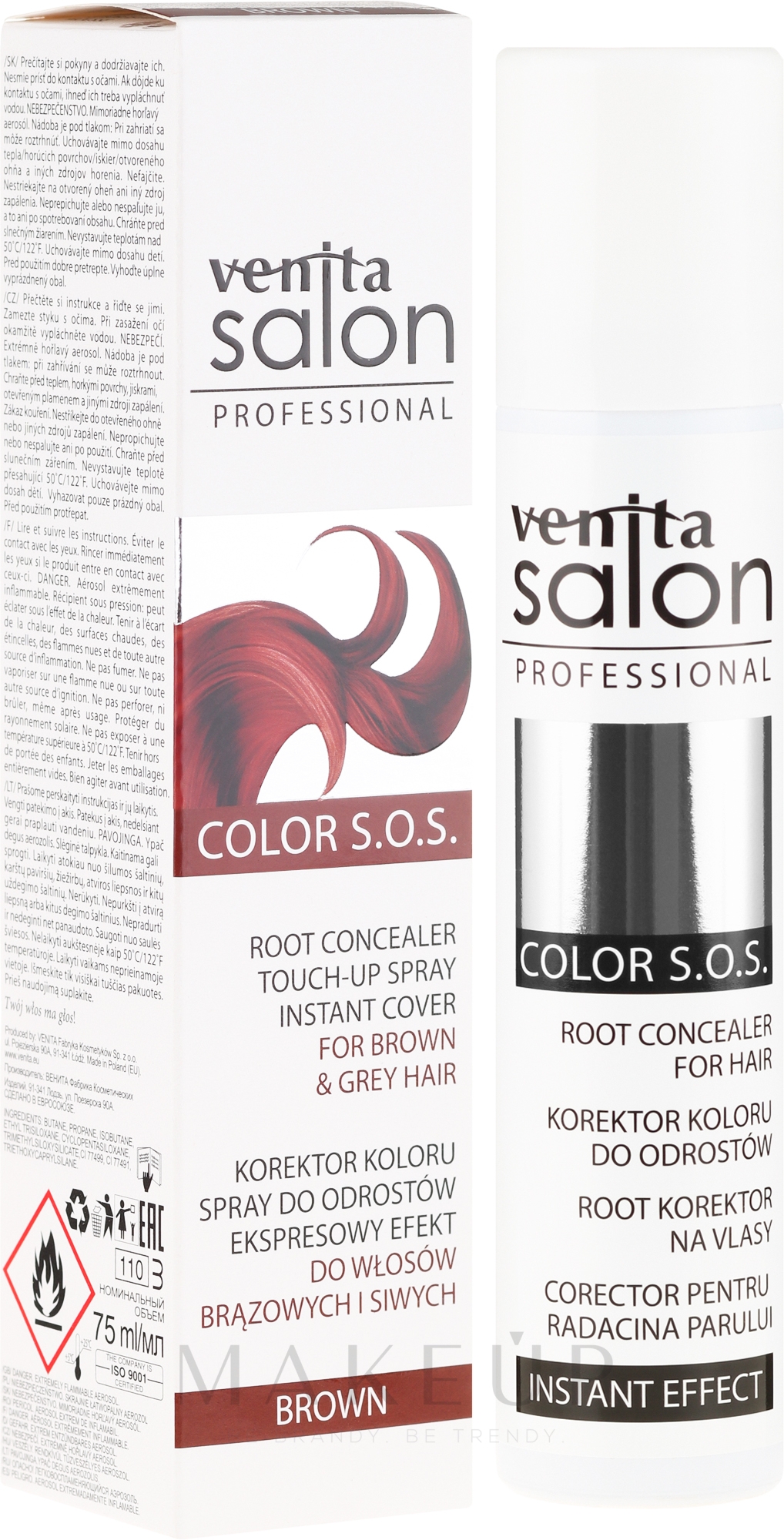 Concealer für braunes Haar - Venita Salon Professional Color S.O.S (Brown) — Bild 75 ml