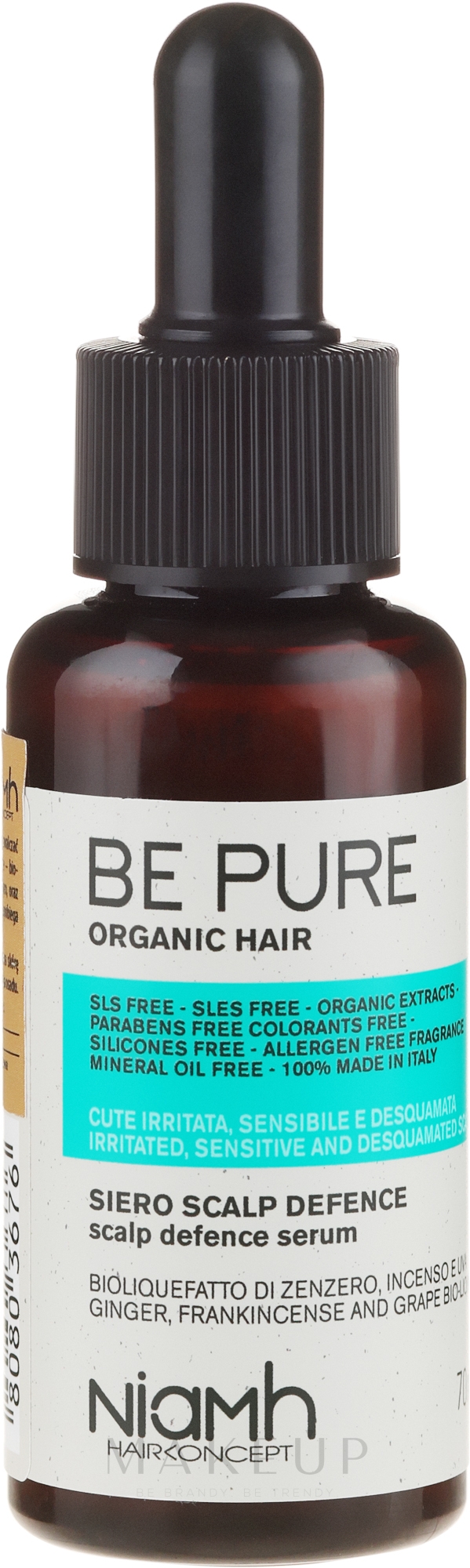 Schützendes Haarserum mit Ingwer- und Traubenextrakt - Niamh Hairconcept Be Pure Scalp Defence Serum — Bild 70 ml