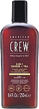 Düfte, Parfümerie und Kosmetik 3in1 Haar- und Körperpflegeprodukt - American Crew Official Supplier To Men 3 In 1 Ginger + Tea Shampoo Conditioner And Body Wash