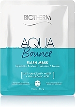 Düfte, Parfümerie und Kosmetik Feuchtigkeitsspendende und regenerierende Tuchmaske mit Hyaluronsäure und Plankton-Wasser - Biotherm Aqua Bounce Flash Mask