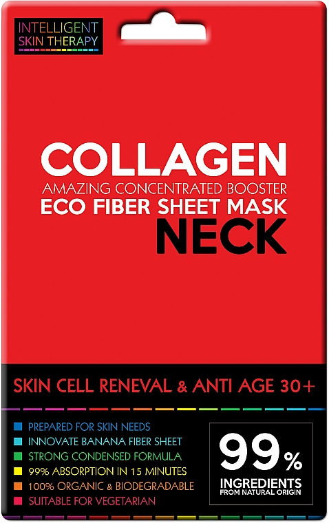 Zellerneuernde Anti-Aging Tuchmaske für den Hals mit Meereskollagen 30+ - Beauty Face IST Skin Cell Reneval & Anti Age Neck Mask Marine Collagen — Bild N1