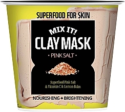Düfte, Parfümerie und Kosmetik Pflegende und aufhellende Gesichtsmaske mit rosa Salz - Superfood for Skin MIX IT! Clay Mask Pink Salt