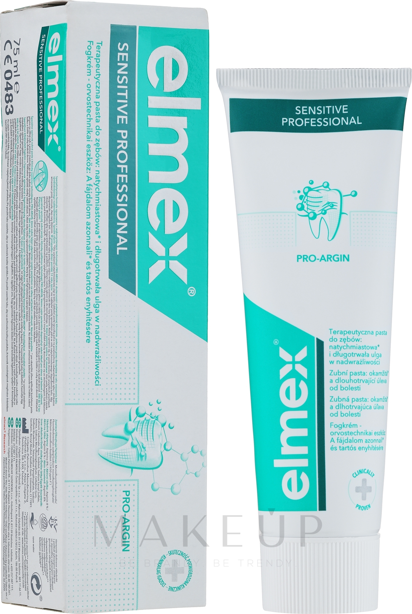Medizinische Zahnpasta für sofortige und anhaltende Schmerzlinderung bei schmerzempfindlichen Zähnen - Elmex Professional Sensitive Toothpaste — Bild 75 ml