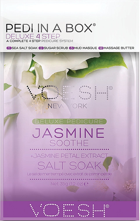 4-stufige Jasmine Soothe Fußpflege - Voesh Deluxe Pedicure Jasmine Soothe In A Box 4in1 — Bild N1
