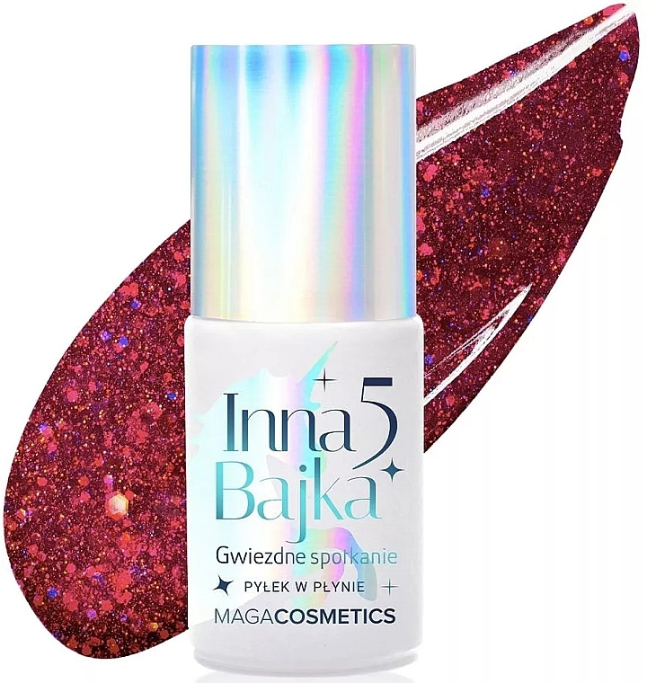 Hybrid-Gellack - Maga Cosmetics Inna Bajka 5 Glitter Gel Polish — Bild N2