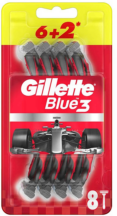 Einwegrasierer-Set 6+2 St. - Gillette Blue3 Nitro — Bild N1