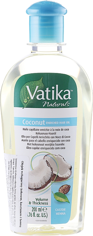 Haaröl mit Kokosnuss - Dabur Vatika Enriched Coconut Hair Oil — Bild N1