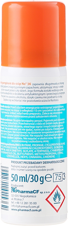 Fußspray Antitranspirant - Pharma CF No.36 Deodorant — Bild N2