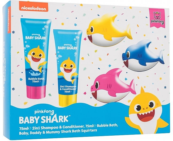Set - Pinkfong Baby Shark (shmp/75ml + b/bath/75ml + toy/3pcs) — Bild N1