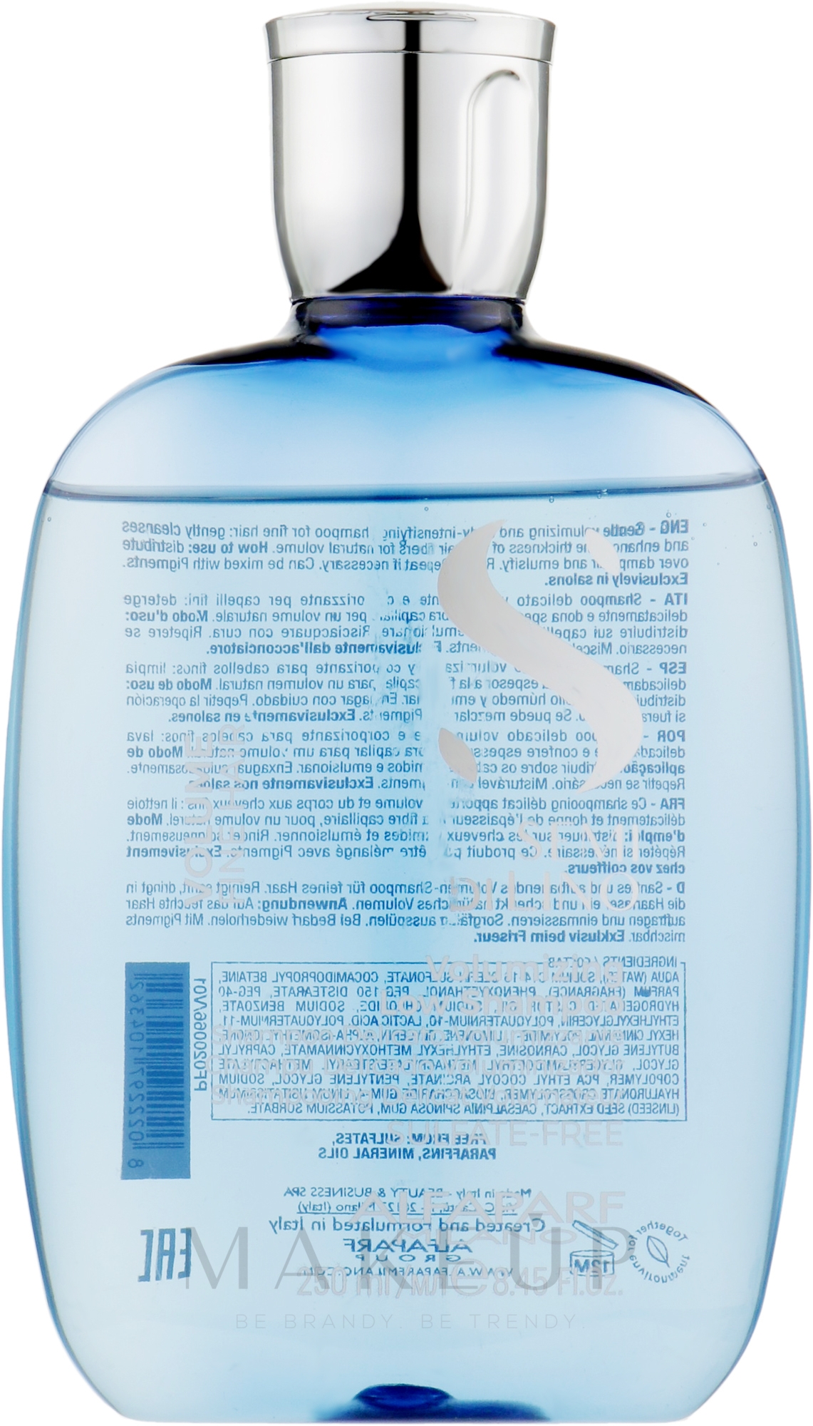 Shampoo für mehr Volumen mit Leinsamenextrakt - Alfaparf Semi Di Lino Volume Volumizing Low Shampoo — Bild 250 ml