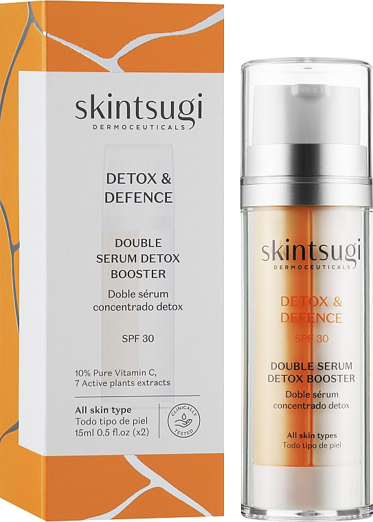 Entgiftender Serum-Booster - Skintsugi Detox & Defence Double Serum Detox Booster SPF30 — Bild N2