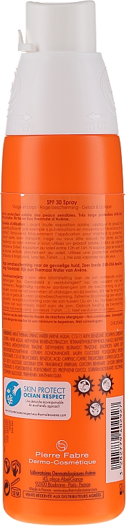 Sonnenschutzspray für empfindliche Haut SPF 30 - Avene Solaires Haute Protection Spray SPF 30 — Bild N2