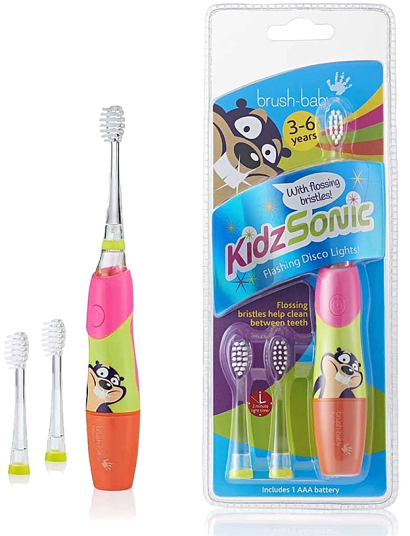 Elektrische Zahnbürste Flashing Disko Lights 3-6 Jahre rosa - Brush-Baby KidzSonic Electric Toothbrush — Bild N3
