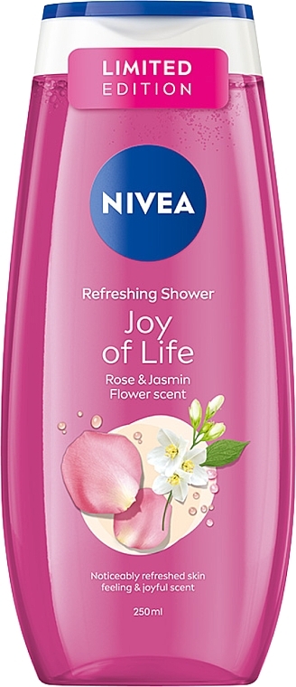 Erfrischendes Duschgel - Nivea Fresh Joy of Life Rose & Jasmin Refreshing Shower — Bild N2