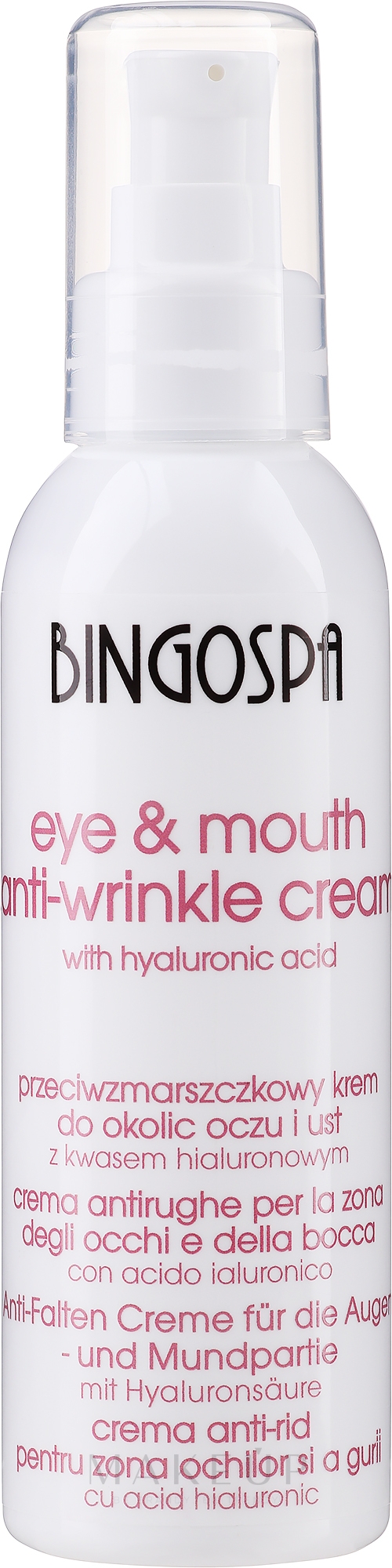 Anti-Falten Creme für die Augenpartie mit Hyaluronsäure - BingoSpa Anti-Wrinkle Cream For Eye And Mouth Area — Bild 135 g