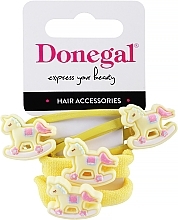 Düfte, Parfümerie und Kosmetik Haarspangen und Haargummis FA-5663+1 gelb mit Pferden - Donegal