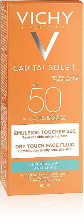 Mattierende Sonnenschutzemulsion für das Gesicht SPF 50 - Vichy Capital Soleil SPF 50 Emulsion Anti-Brillance IP50 — Bild N4