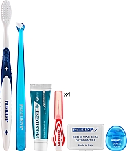 Düfte, Parfümerie und Kosmetik Orthodontisches Set mit blauer Zahnbürste - PresiDENT