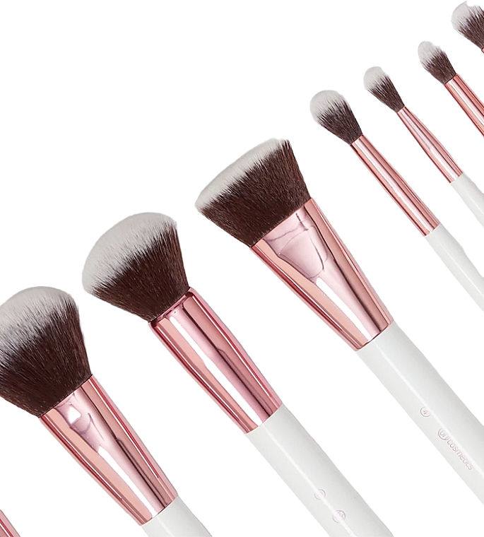 Make-up Pinselset 12-tlg. mit Kosmetiktasche - BH Cosmetics Crystal Quartz Set of 11 Brushes + Bag — Bild N2