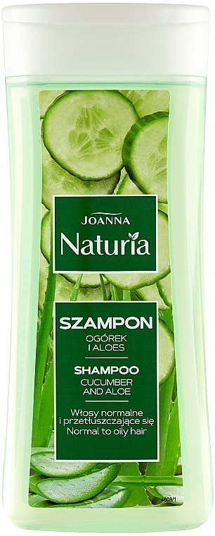 Shampoo für normales und fettiges Haar mit Gurke und Aloe Vera - Joanna Naturia Shampoo Cucumber And Aloe