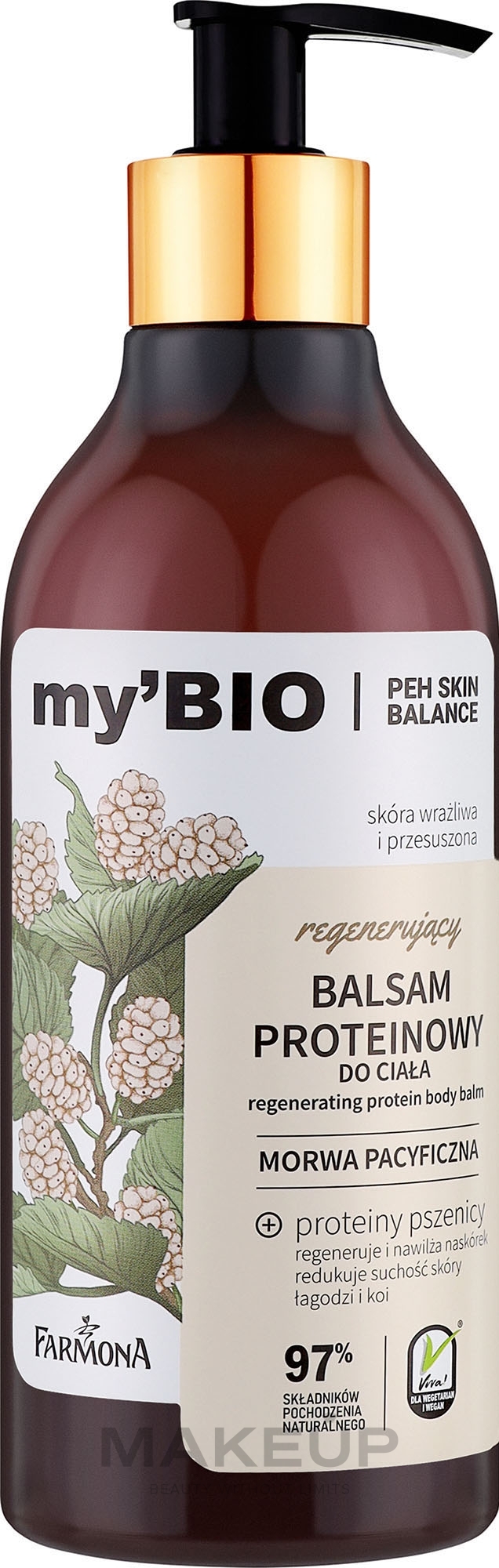 Körperbalsam Pazifische Maulbeere - Farmona My'bio Regenerating Protein Body Balm Pacific Mulberry  — Bild 400 ml