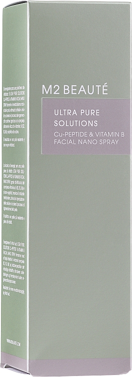Anti-Aging Gesichtsspray mit Vitamin B2, B3 und B6 und Kupferpeptiden - M2Beaute Ultra Pure Solutions Cu-Peptide & Vitamin B Facial Nano Spray — Bild N2