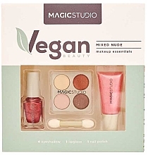 Magic Studio Vegan Mixed Nude (Lipgloss 8ml + Make-up Palette 4x0.6g + Nagellack 5ml + Zubehör 1 St.) - Set — Bild N1