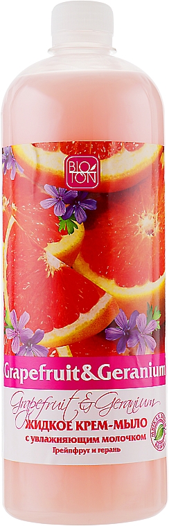 Flüssige Cremeseife mit Grapefruit und Geranie - Bioton Cosmetics Active Fruits Grapefruit & Geranium Soap — Bild N3