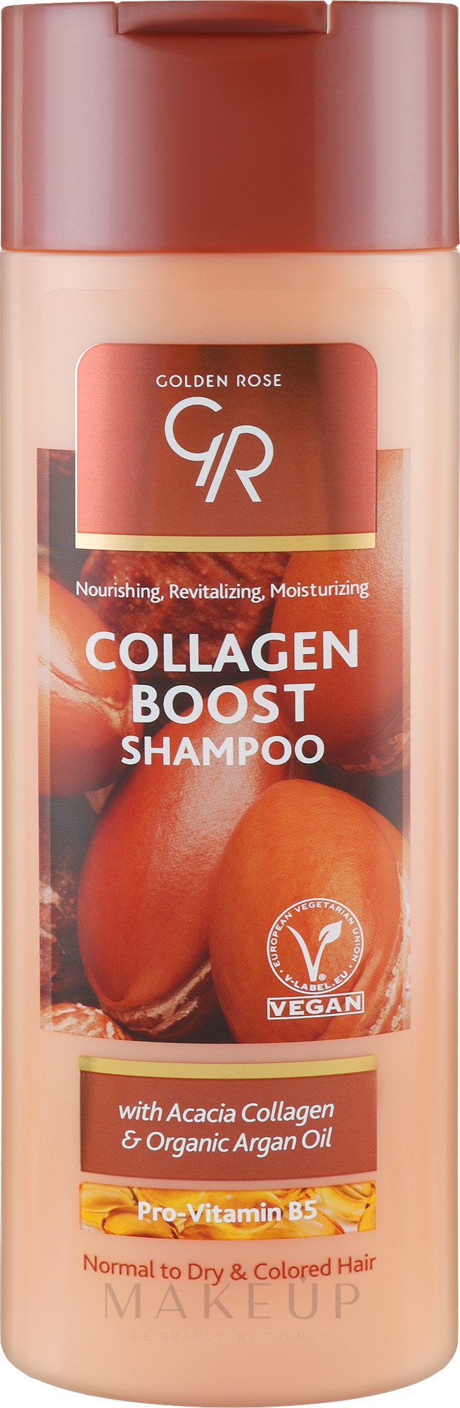 Pflegendes Shampoo mit Kollagen und Bio-Arganöl - Golden Rose Collagen Boost Shampoo — Bild 430 ml