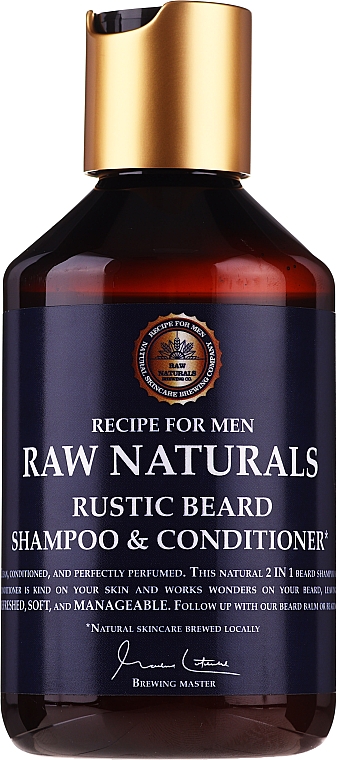 2in1 Shampoo und Conditioner für Bart und Schnurrbart - Recipe For Men RAW Naturals Rustic Beard Shampoo & Conditioner — Bild N1